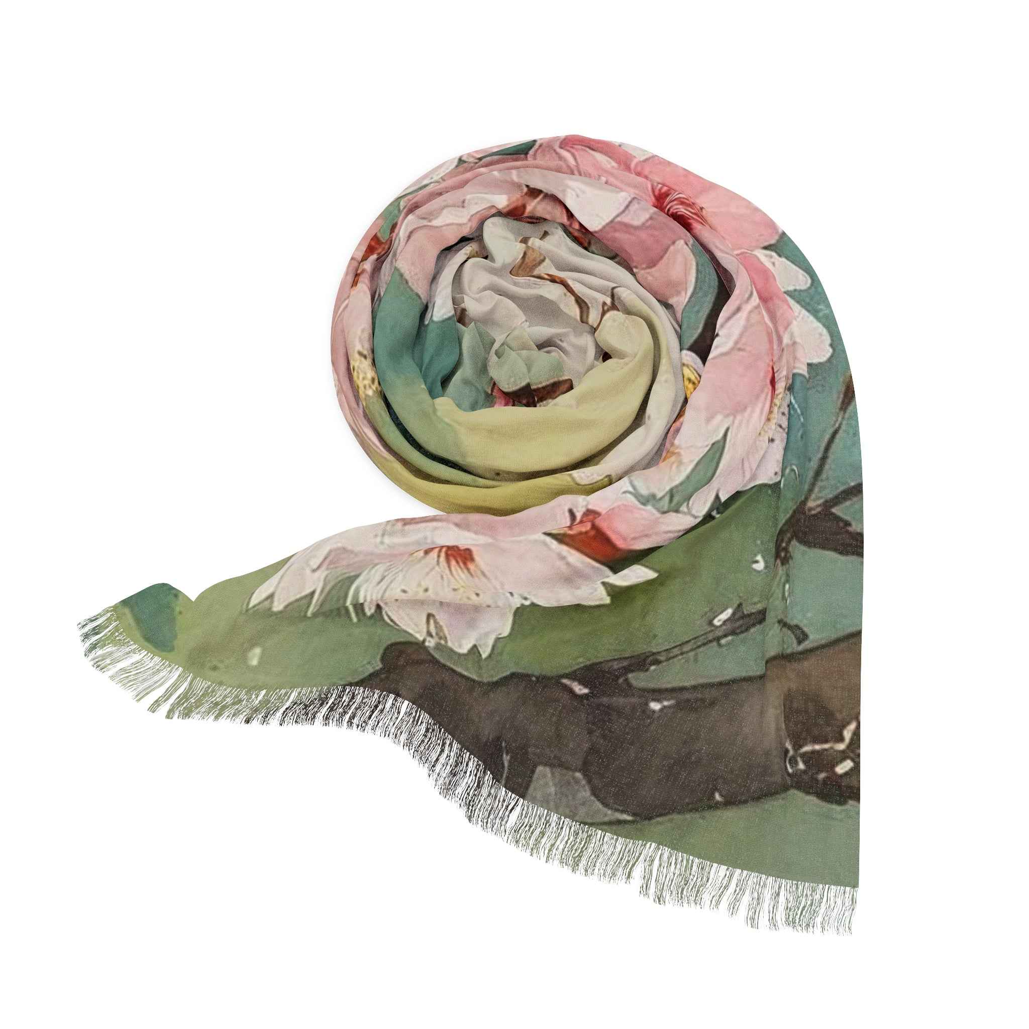 Floral Lightweight Scarf - Stylish Cherry Blossom Spring Accessory, Perfect Gift for Her, Ideal for Layering - Rosetta Creative Boutique